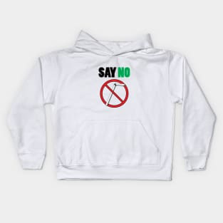 Say No To Straws Funny Environmental Friendly Kids Hoodie